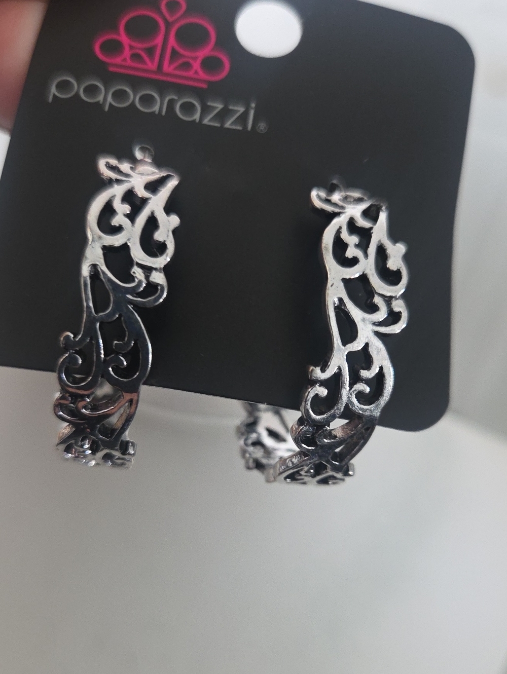 Paparazzi Just A Whim Silver Earrings NWT